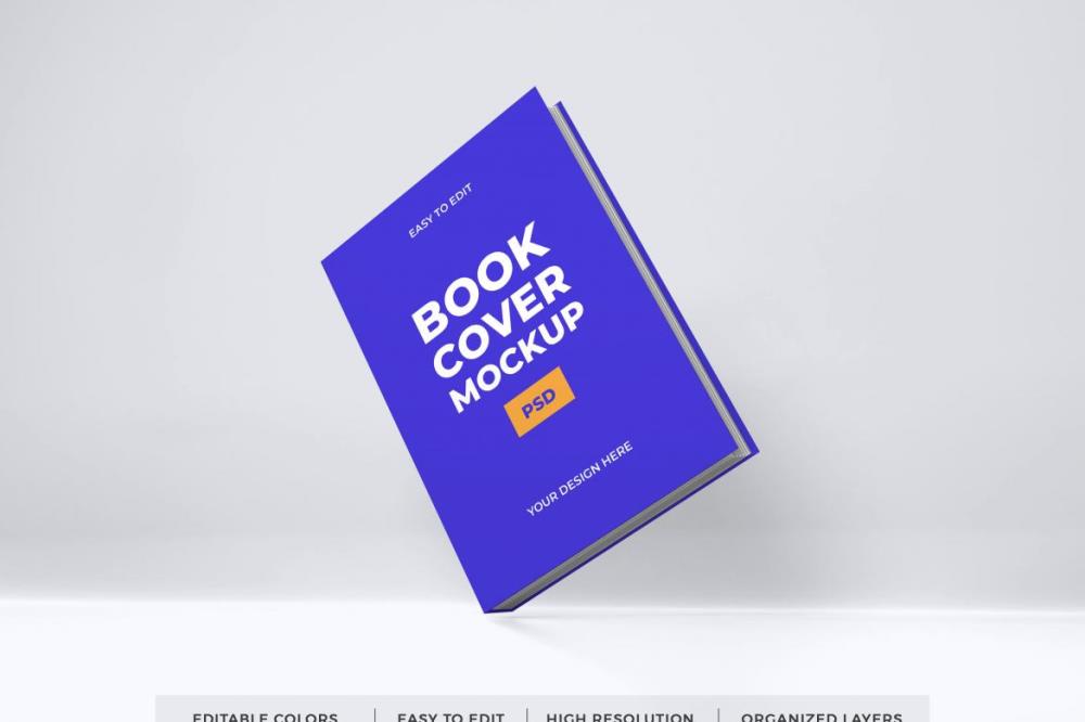 Download Free Book Cover Mockup Template-Boss设计资源