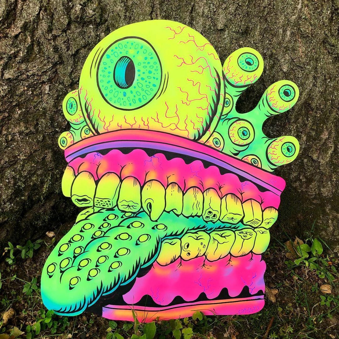 Scary psychedelic art