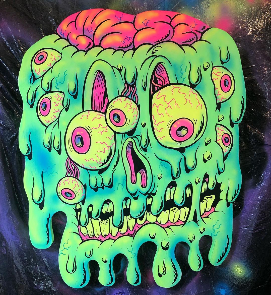 Scary psychedelic art