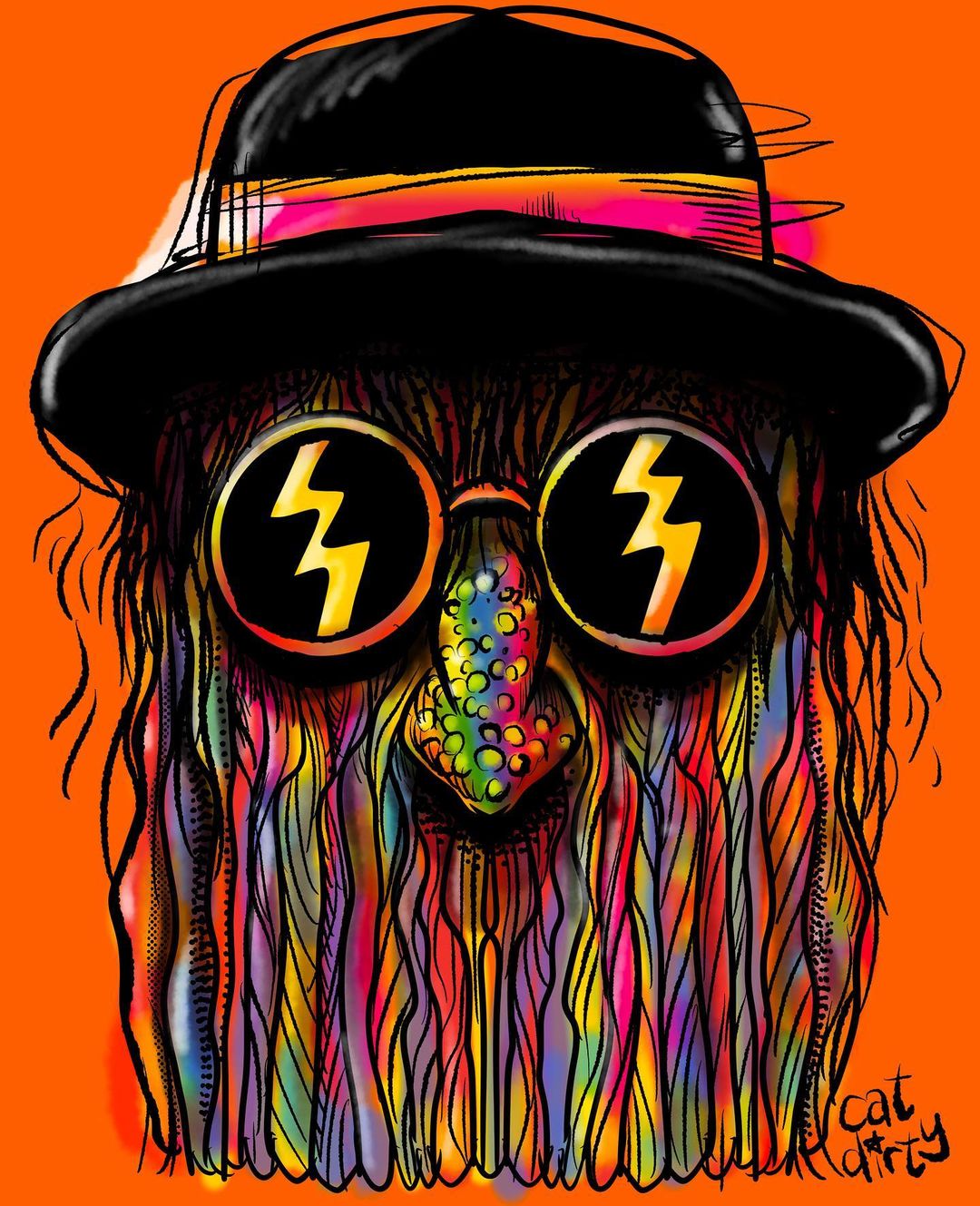 Scary psychedelic art - Loosey Goosey