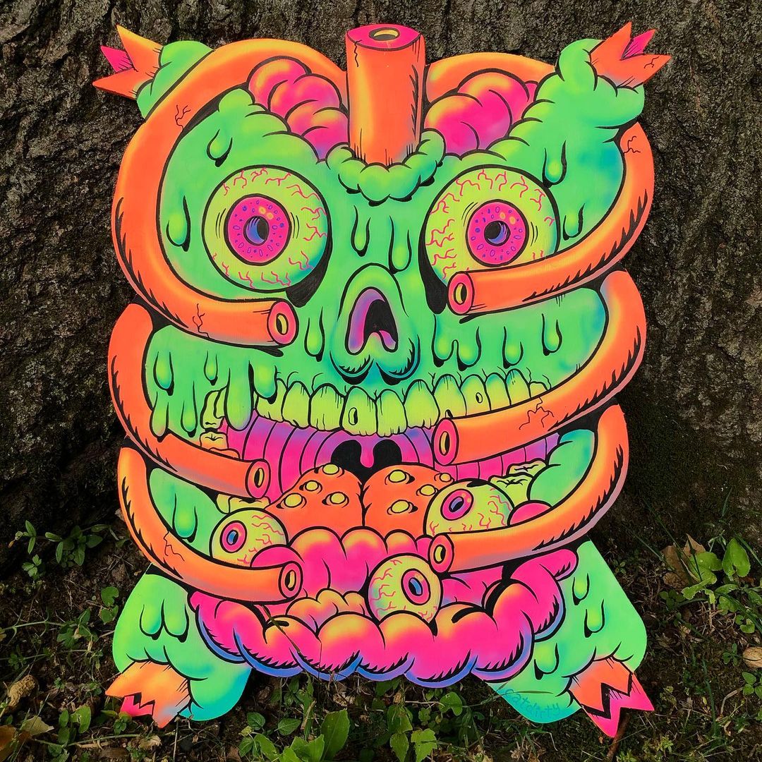Scary psychedelic art