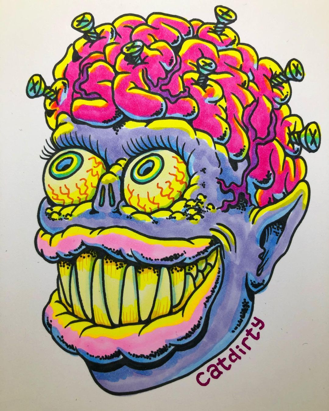 Scary psychedelic art - ScrewBrain